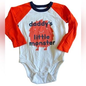 🌟🌟🌟3 for $10🌟🌟🌟 Baby Gap LS Bodysuit Little Monster Size 18-24